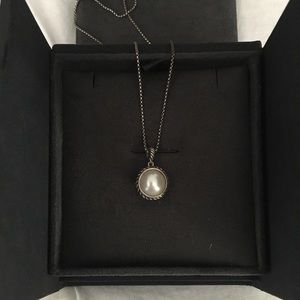 David yurman sterling silver necklace with pearl